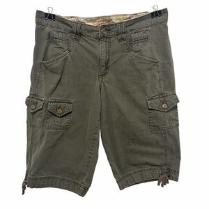 Lee Riders Copper Army Green Ripstop Canvas Cargo Hiking Shorts NWOT 36”W